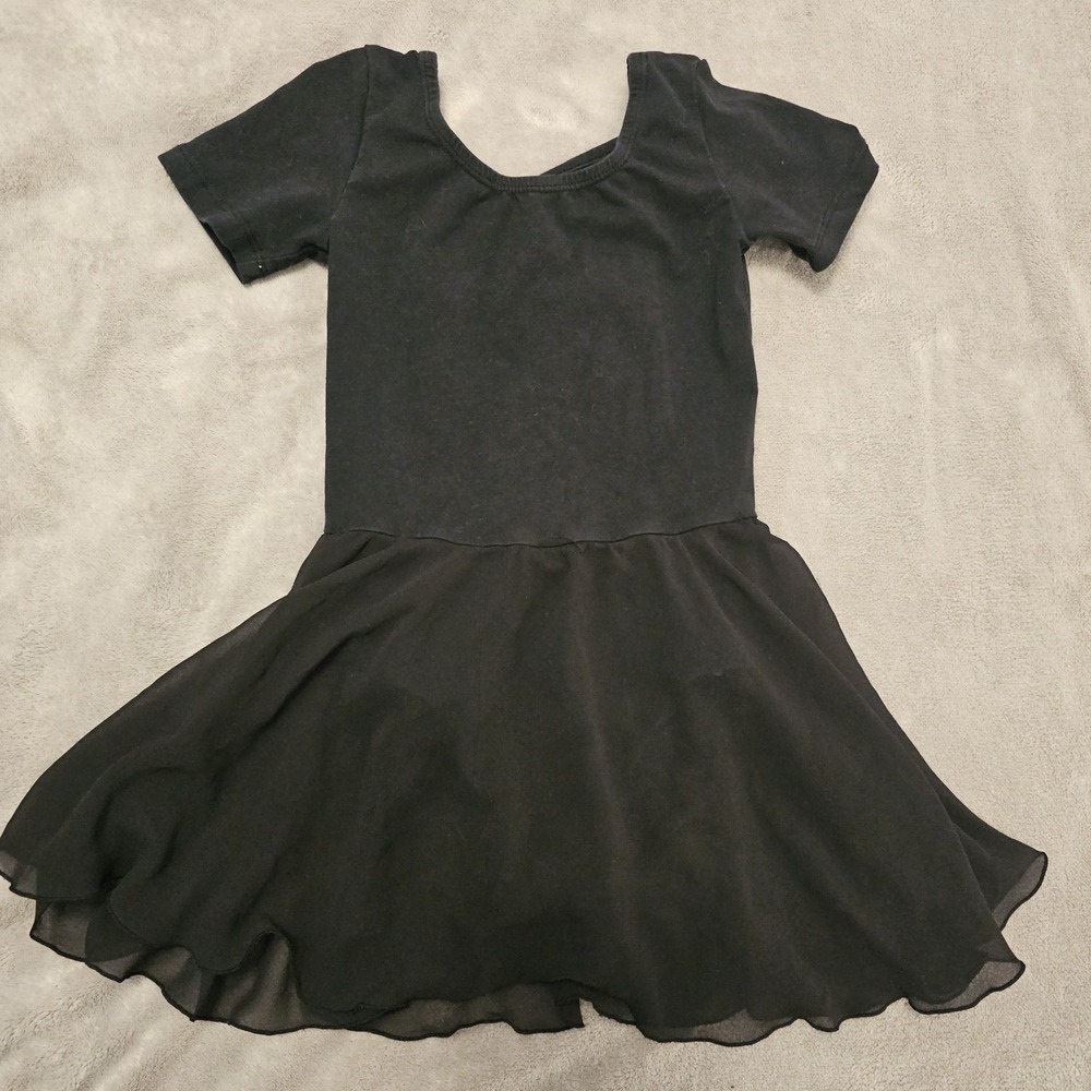 Toddler Ballerina One Piece Dress with Skirt Size 2T‎ Girls Black